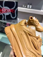 VERSACE WOMEN’S ODISSEA SNEAKERS IN BROWN LEATHER – VSS016