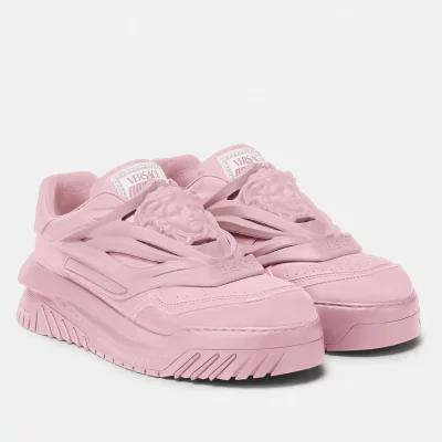 VERSACE WOMEN’S ODISSEA SNEAKERS IN PINK LEATHER – VSS018