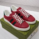 Gucci Ace Rosso Ancora Red Nylon Sneakers – GCC215