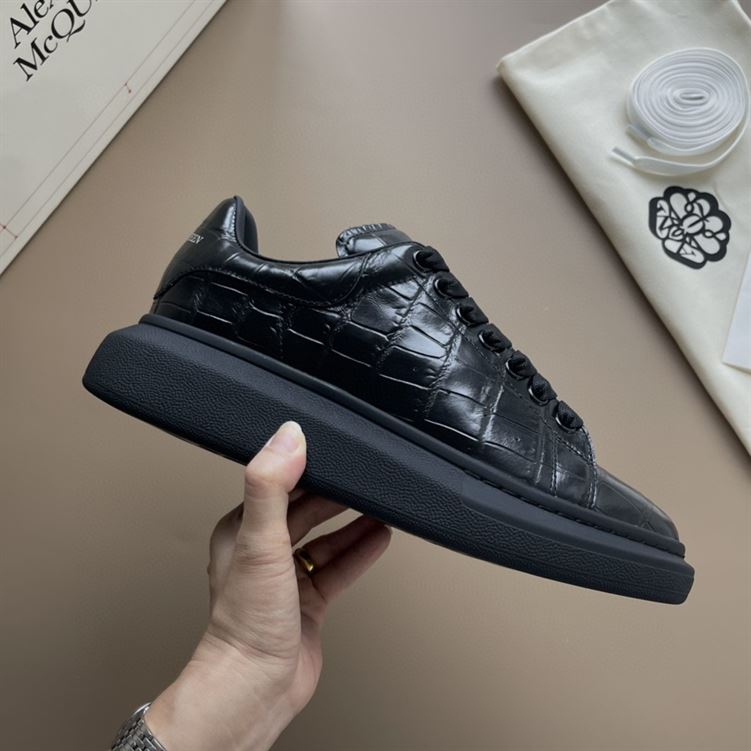 ALEXANDER MCQUEEN ALL-OVER STAMPED CROCODILE SNEAKERS – ALD019