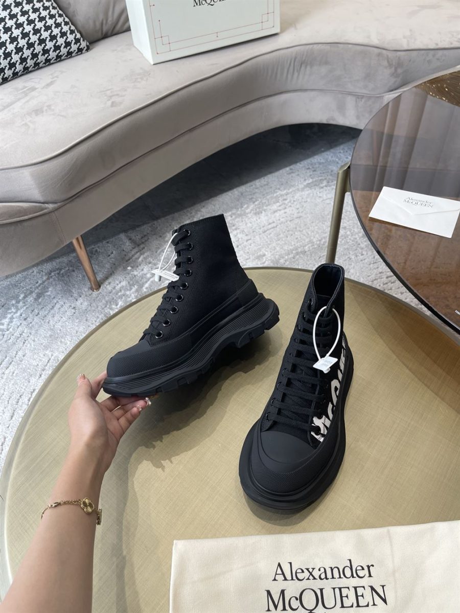 ALEXANDER MCQUEEN GRAFFITI TREAD SLICK HIGH-TOP SNEAKERS – ALD029