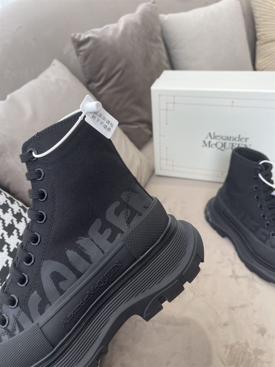 ALEXANDER MCQUEEN GRAFFITI TREAD SLICK HIGH-TOP SNEAKERS – ALD034