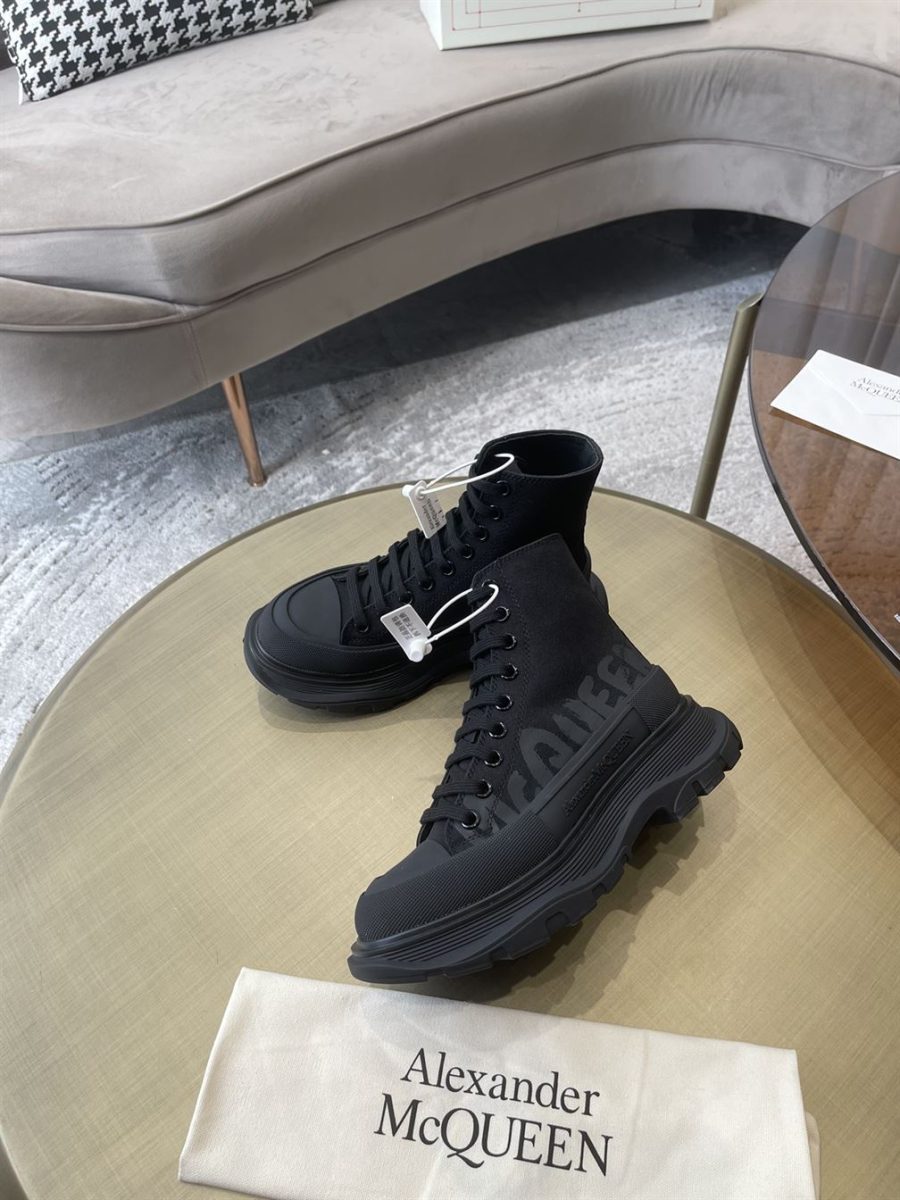 ALEXANDER MCQUEEN GRAFFITI TREAD SLICK HIGH-TOP SNEAKERS – ALD034