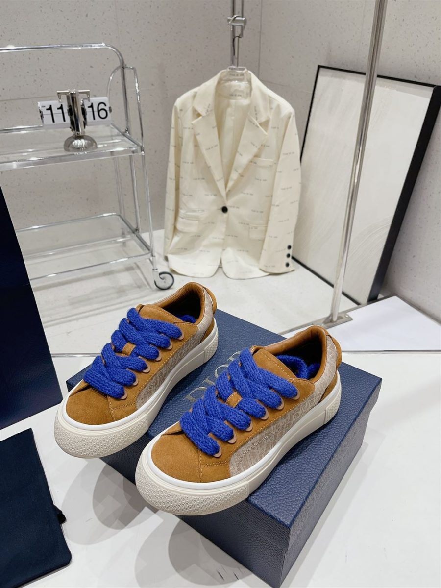 B33 SNEAKER BROWN CREAM OBLIQUE JACQUARD – DO133