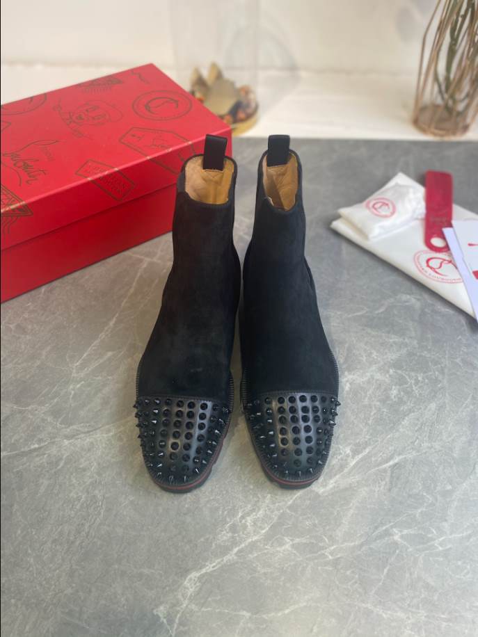 Christian Louboutin Black Ankle Boots Sneaker – CLS058