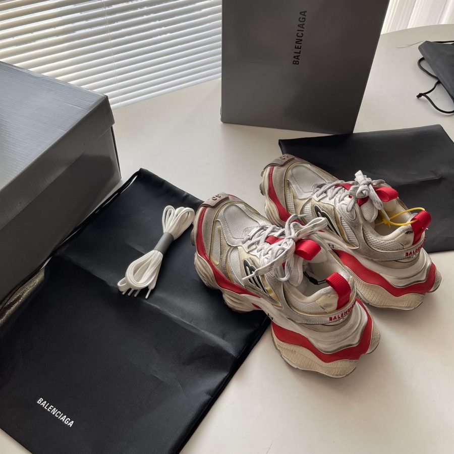 BALENCIAGA CARGO SNEAKER WHITE RED – BLA092
