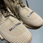 BALENCIAGA MEN’S SPEED 2.0 LACE-UP RECYCLED KNIT SNEAKER IN BEIGE – BLA032