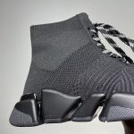BALENCIAGA MEN’S SPEED 2.0 LACE-UP RECYCLED KNIT SNEAKER IN BLACK – BLA031
