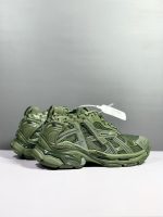 BALENCIAGA RUNNER TRAINERS IN DARK GREEN MESH AND NYLON – BLA025