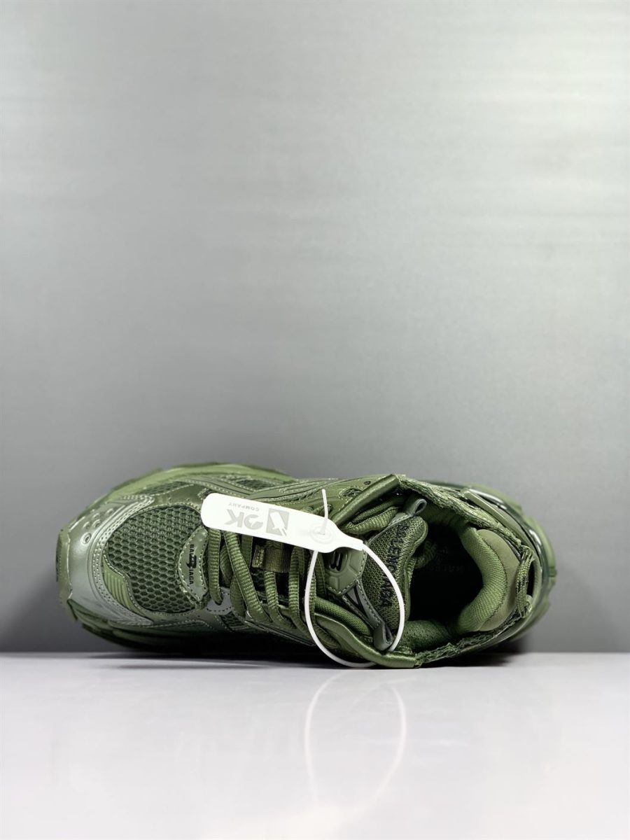 BALENCIAGA RUNNER TRAINERS IN DARK GREEN MESH AND NYLON – BLA025