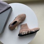 BALENCIAGA SPEED RECYCLED KNIT GRAFFITI SNEAKER IN BEIGE – BLA050