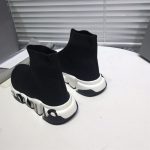 BALENCIAGA SPEED RECYCLED KNIT GRAFFITI SNEAKER IN BLACK/WHITE – BLA051