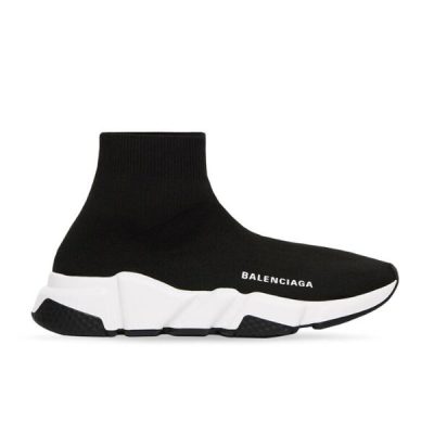 BALENCIAGA SPEED RECYCLED KNIT SNEAKER IN BLACK/WHITE – BLA052