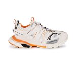 BALENCIAGA TRACK 3 SNEAKERS IN WHITE AND ORANGE – BLA001