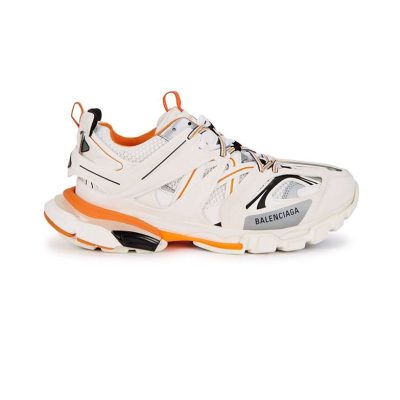 BALENCIAGA TRACK 3 SNEAKERS IN WHITE AND ORANGE – BLA001