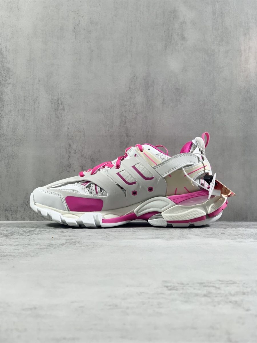 BALENCIAGA TRACK 3.0 SNEAKERS IN WHITE AND PINK – BLA002