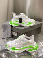 BALENCIAGA TRIPLE S 1.0 SNEAKERS IN WHITE AND GREEN – BLA022
