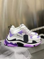 BALENCIAGA TRIPLE S 1.0 SNEAKERS IN WHITE AND LILAC – BLA021