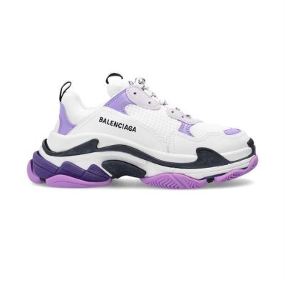 BALENCIAGA TRIPLE S 1.0 SNEAKERS IN WHITE AND LILAC – BLA021