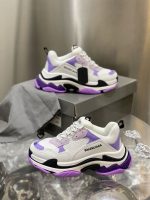 BALENCIAGA TRIPLE S 1.0 SNEAKERS IN WHITE AND LILAC – BLA021