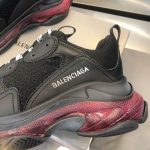 BALENCIAGA TRIPLE S BLACK RED CLEAR SOLE – BLA012