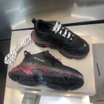 BALENCIAGA TRIPLE S BLACK RED CLEAR SOLE – BLA012