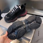 BALENCIAGA TRIPLE S BLACK RED CLEAR SOLE – BLA012