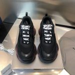 BALENCIAGA TRIPLE S BLACK RED CLEAR SOLE – BLA012