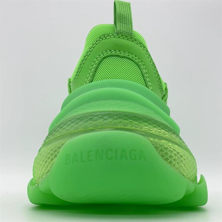 BALENCIAGA TRIPLE S CLEAR SOLE IN NEON GREEN – BLA019