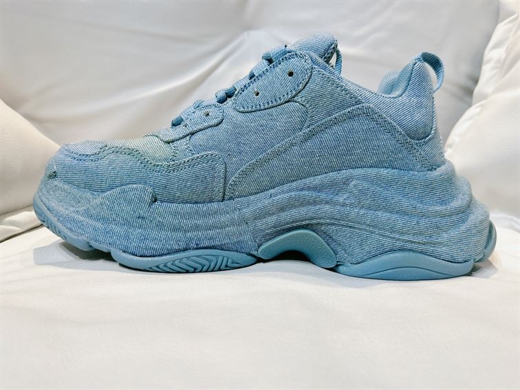 BALENCIAGA TRIPLE S SNEAKER DENIM IN BLUE – BLA078