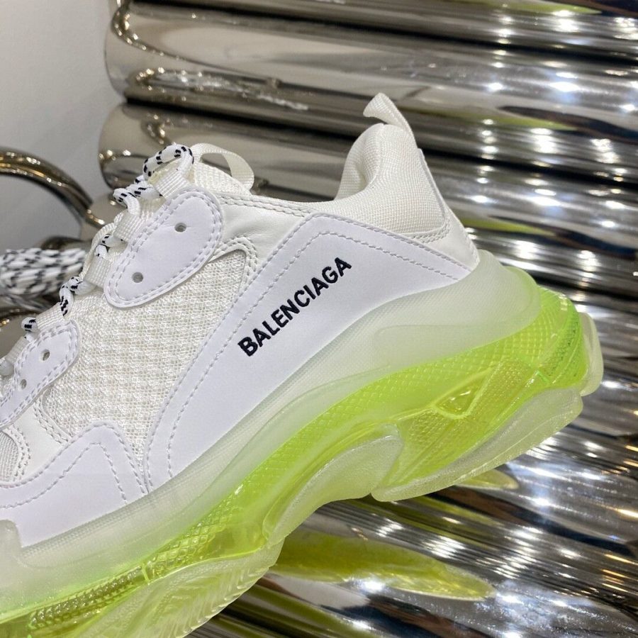 BALENCIAGA TRIPLE S WHITE GREEN CLEAR SOLE – BLA013