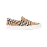 BURBERRY BIO-BASED SOLE LATTICED COTTON SLIP-ON SNEAKERS – BBR024