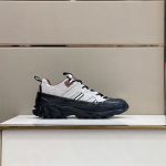 BURBERRY BLACK AND WHITE CANVAS ARTHUR SNEAKERS – BBR021