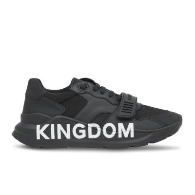 BURBERRY BLACK KINGDOM PRINT SNEAKERS – BBR030