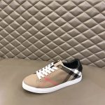 BURBERRY HOUSE CHECK & LEATHER LOW-TOP SNEAKER – BBR013
