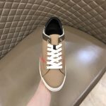BURBERRY HOUSE CHECK & LEATHER LOW-TOP SNEAKER – BBR013