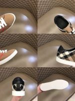 BURBERRY HOUSE CHECK & LEATHER LOW-TOP SNEAKER – BBR013