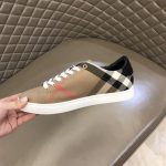 BURBERRY HOUSE CHECK & LEATHER LOW-TOP SNEAKER – BBR013