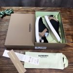 BURBERRY LEATHER AND HOUSE CHECK COTTON SNEAKERS – BBR014