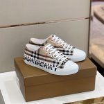 BURBERRY LOGO PRINT VINTAGE CHECK COTTON SNEAKERS IN ARCHIVE BEIGE – BBR023