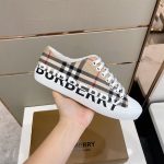 BURBERRY LOGO PRINT VINTAGE CHECK COTTON SNEAKERS IN ARCHIVE BEIGE – BBR023