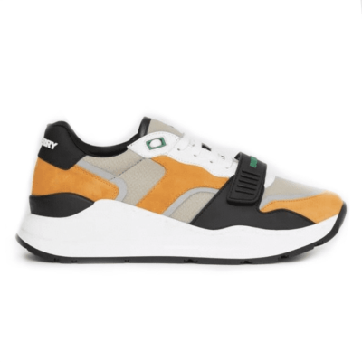 BURBERRY LOGO-STRAP LOW-TOP SNEAKERS – BBR025