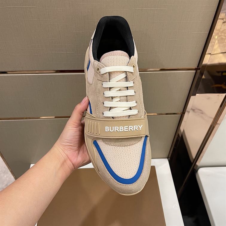 BURBERRY LOGO-STRAP LOW-TOP SNEAKERS – BBR026