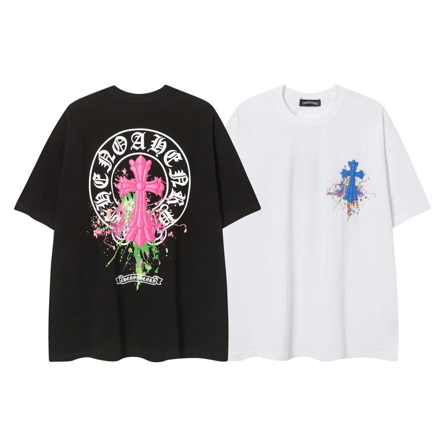 CHROME HEARTS BLACK WHITE T-SHIRT-8