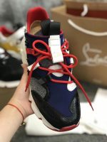 CHRISTIAN LOUBOUTIN BLUE NEOPRENE RED- RUNNER SNEAKER – CLS012