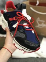CHRISTIAN LOUBOUTIN BLUE NEOPRENE RED- RUNNER SNEAKER – CLS012