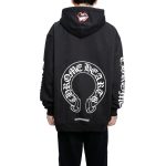 CHROME HEARTS BLACK WHITE ZIP UP HOODIE S-11
