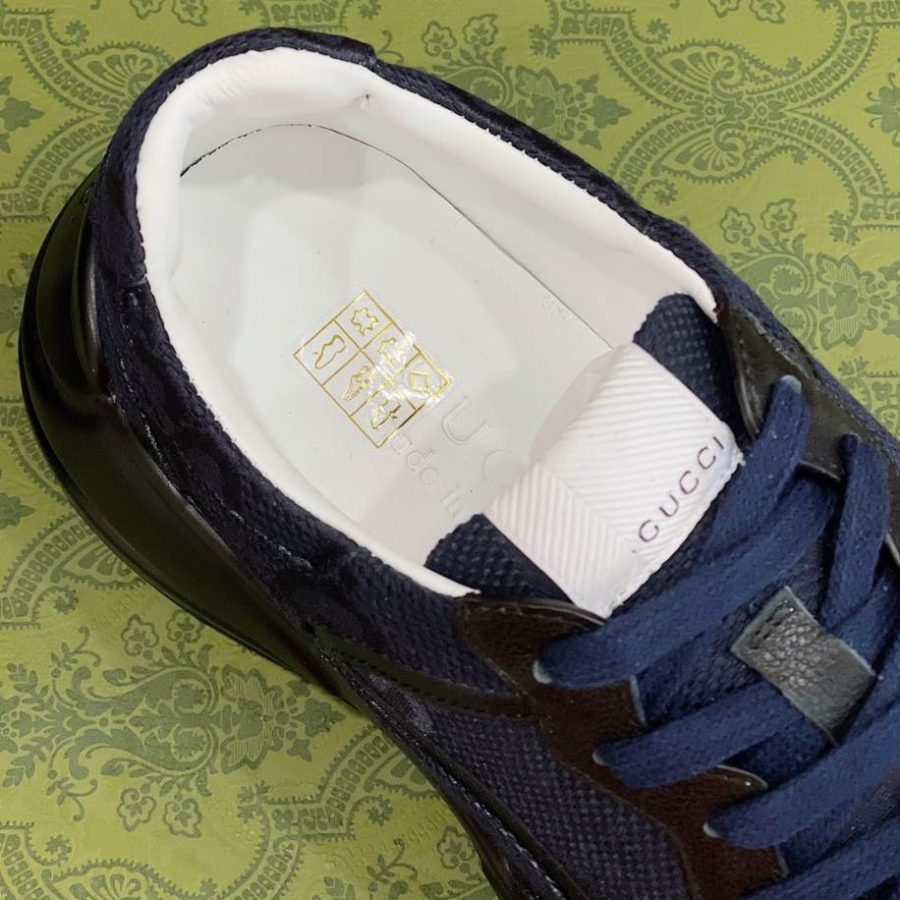 Gucci Rhyton Blue Canvas Sneakers – GCC212