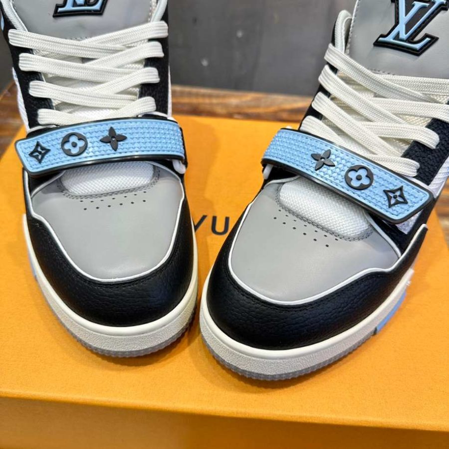 Louis Vuitton Trainer Blue Grey Black Sneaker – LVS210