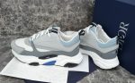 DIOR B22 SNEAKERS WHITE AND BLUE TECHNICAL MESH AND GRAY CALFSKIN – DO001